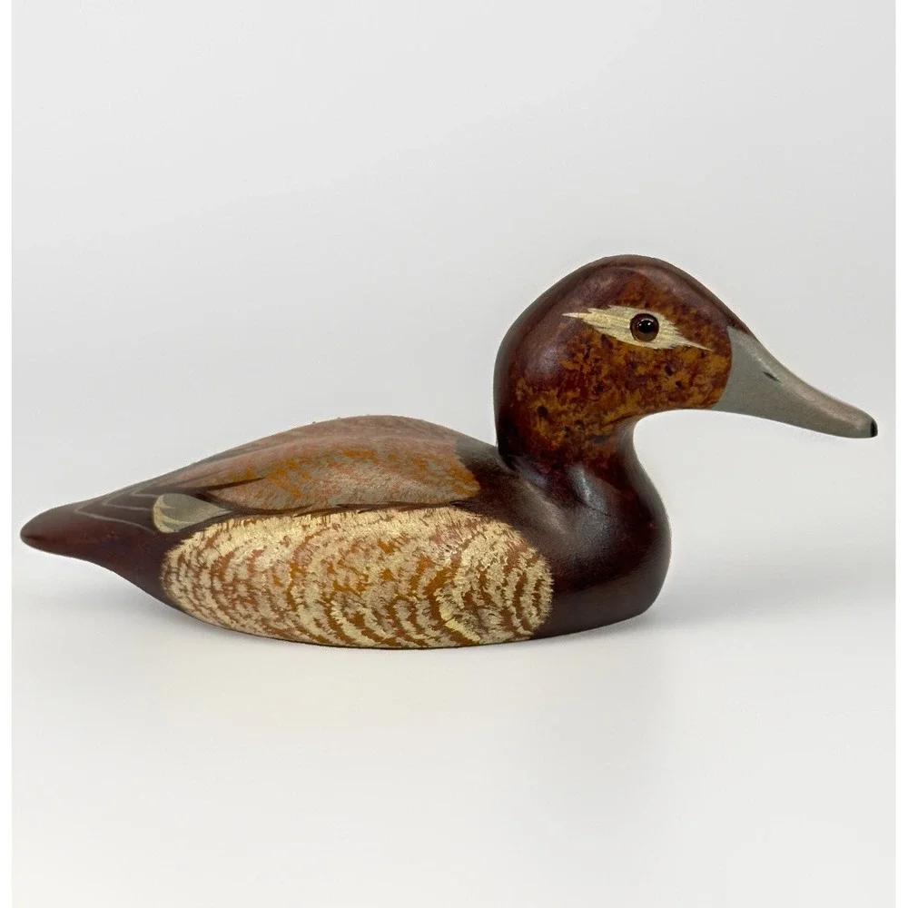Ducks Unlimited 1984/85 Wood Duck Decoy T.J. Hooker Signed Glass Eyes #285/1500